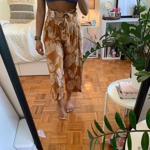 mustard yellow culottes